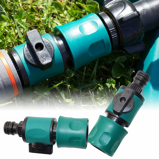 Ātrā savienotāja dārza šļūtenes savienotājs ar vārsta nipeli