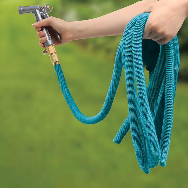 Flexible Garden Hose 5-15m Gun 1/2 3/4 Premium Sprinkler