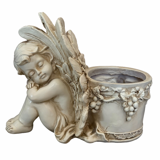 Figūriņa Puķupods Dārza Pods Skulptūra Eņģelis Eņģeļa Balva Dekorācija