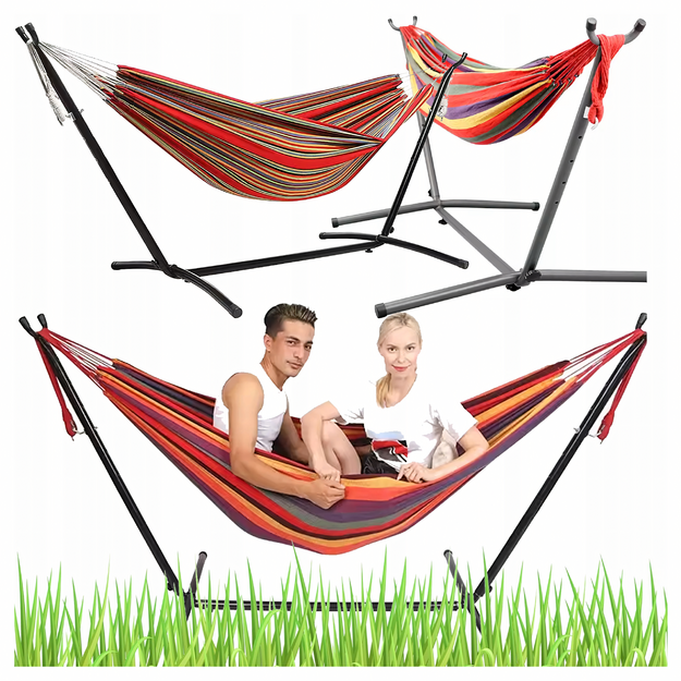 Dārza šūpuļtīkls ar rāmi, liels šūpuļtīkla rāmja komplekts, šūpuļtīkla statīvs