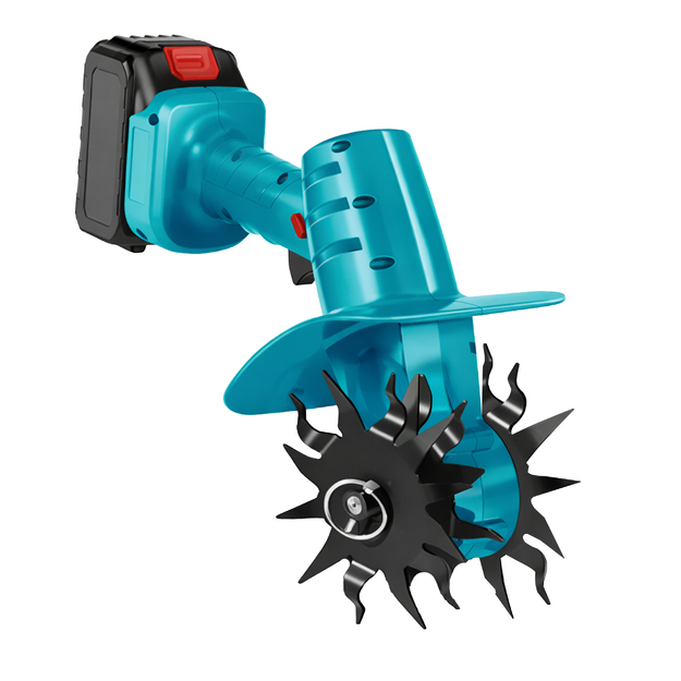 Cordless Garden Soil Cultivator Tiller 2 Blades 2xAccumulator