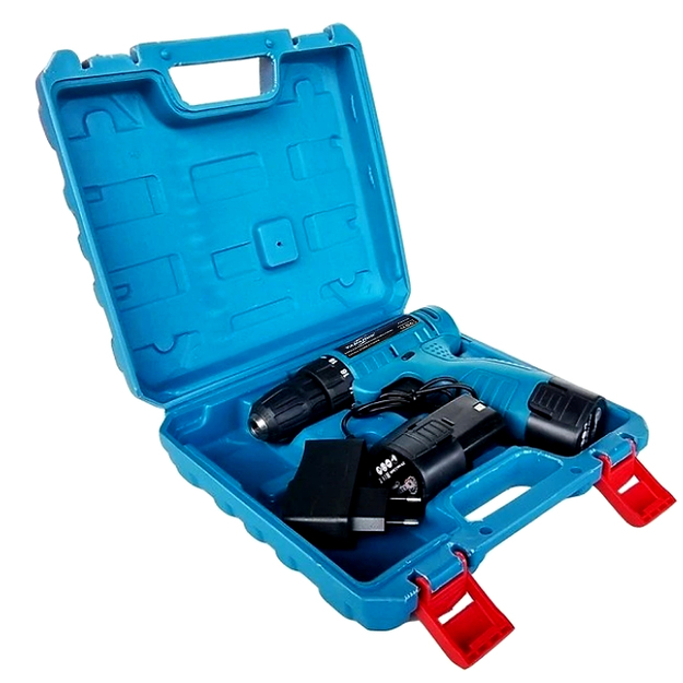 Akumuliatorinis mini atsuktuvas su LED lempute ir dėklu, 2 x 2,2 Ah akumuliatoriai