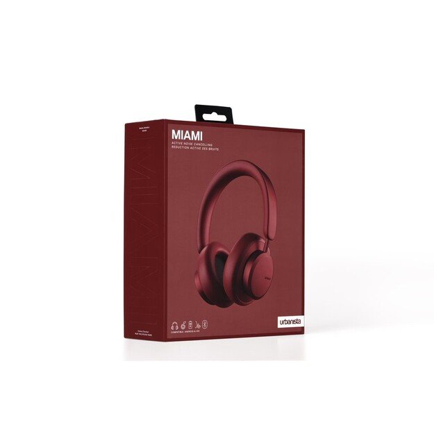 Urbanista - Miami Ruby Red Wireless ANC Headphones 7