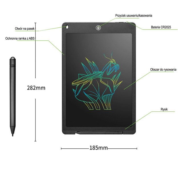 Tablet Graficzny do Rysowania Znikopis Tablica Notes dla Dzieci Multikolor 16