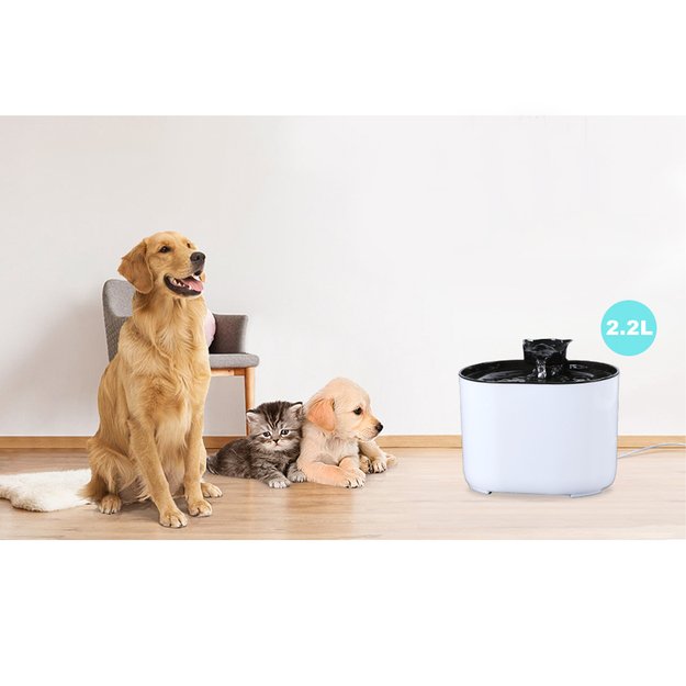 Automatinis girdyklos dubuo su tyliu fontanėliu katėms ir šunims, 2,2 l 10