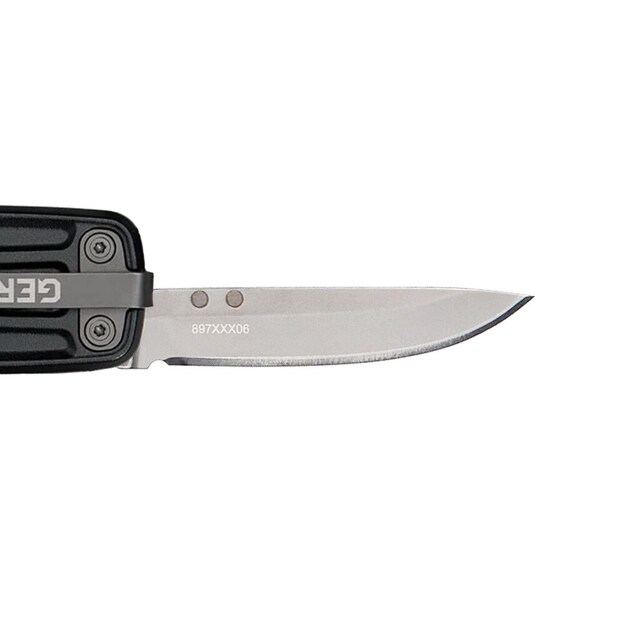 Gerber Multi-Tool with 7 Functions, Knife with Smooth Blade and Belt Clip, Lockdown Slim Pry, Cast Iron