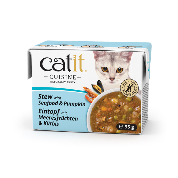 Catit - Cuisine Premium Wet Food for Cats - Stew with Seafood Pumpkin - 95 g
