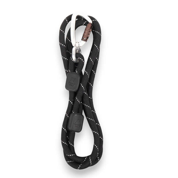 Woolly Wolf - Rope Leash Black - 180 cm  - 10mm