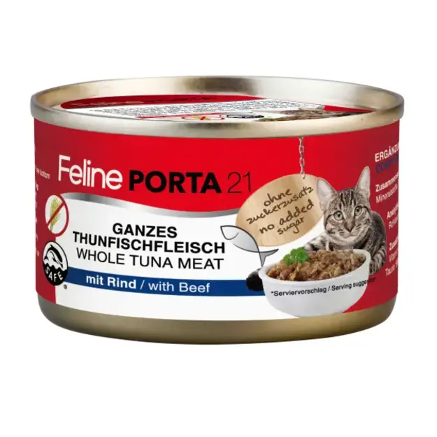 Porta21 - Feline Whole Tuna Meat with Beef - 90 g