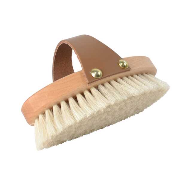 BORSTIQ - Goat Hair Brush with Leather Strap - S