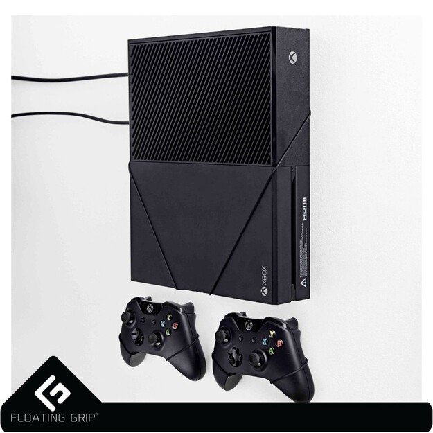 Floating Grip Xbox One and Controller Wall Mounts - Bundle (Black)