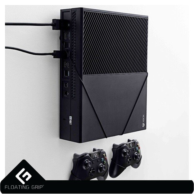 Floating Grip Xbox One and Controller Wall Mounts - Bundle (Black)
