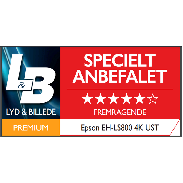 Epson - EH-LS800B Super-ultra-short-throw projector, Black