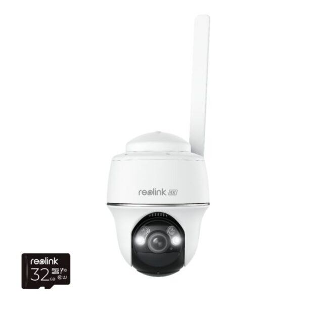 Reolink – Go PT Ultra (G440) 4K Outdoor Battery Camera 4G LTE PT – White
