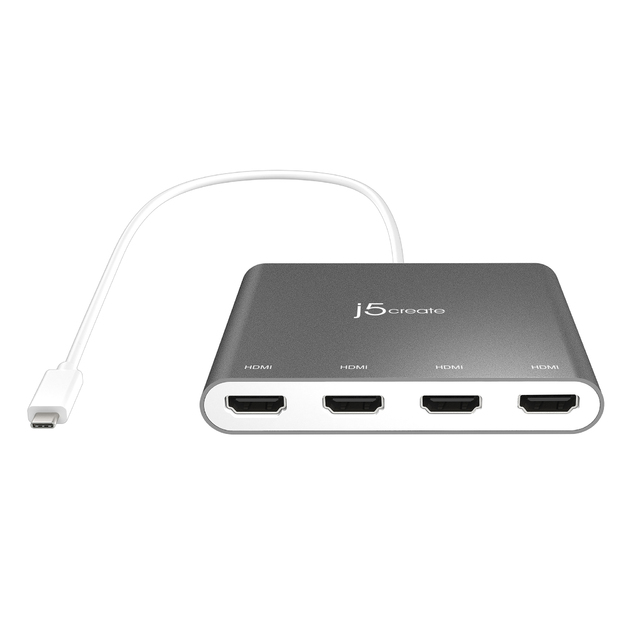 J5create - USB-C To 4 Port HDMI Multi Monitor Adapter