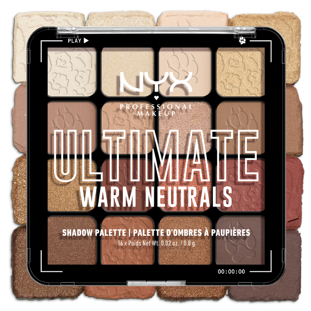 NYX Professional Makeup - Ultimate Color Palette - Warm Neutrals - 16-Pan