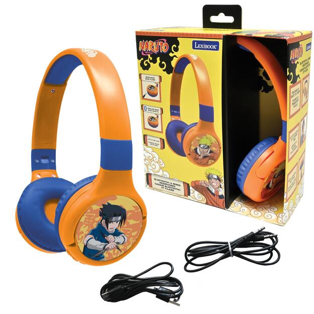 Lexibook - 2 in 1 foldable Naruto Design Headphones (HPBT010NA)