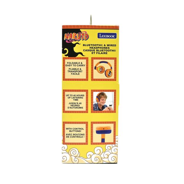 Lexibook - 2 in 1 foldable Naruto Design Headphones (HPBT010NA)