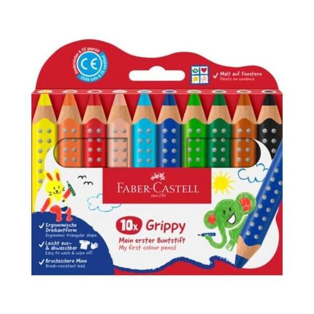Faber-Castell - Colour Pencil Grippy Set of 10 pcs (110624)