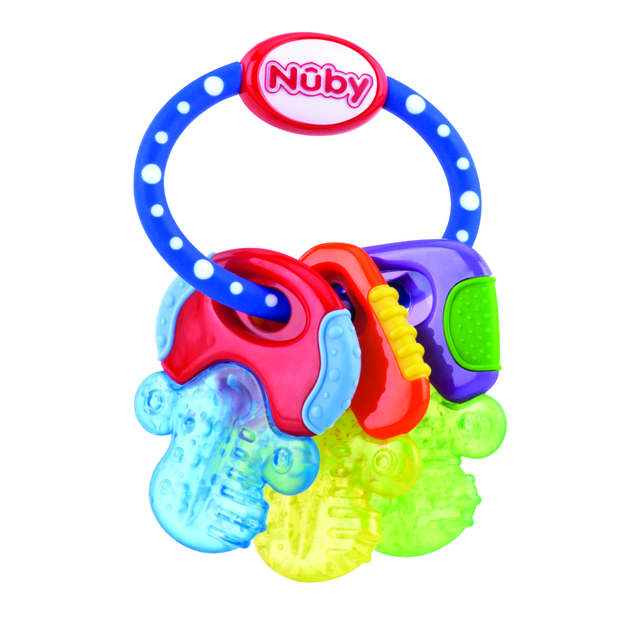 Nuby - Teether IcyBite Keys - 3m+Blue/Yellow/Green (708013)