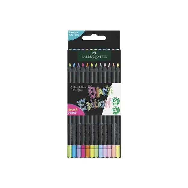 Faber-Castell - Colour pencils Black Edition - Neon & Pastel (116410)
