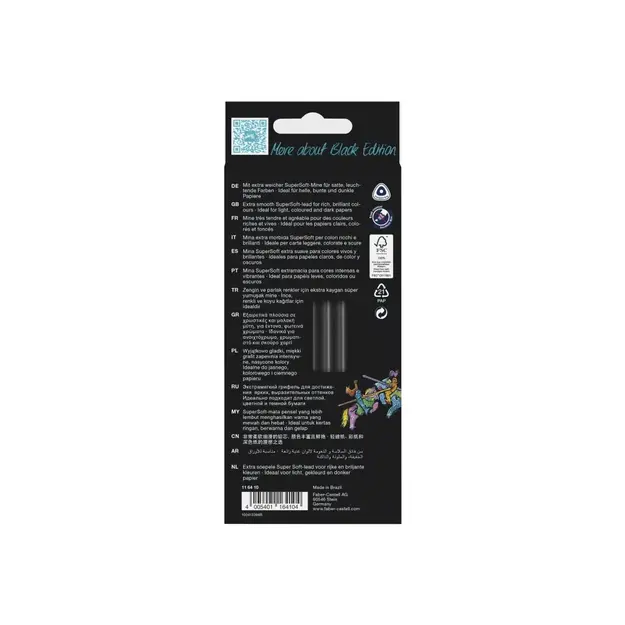 Faber-Castell - Colour pencils Black Edition - Neon & Pastel (116410)