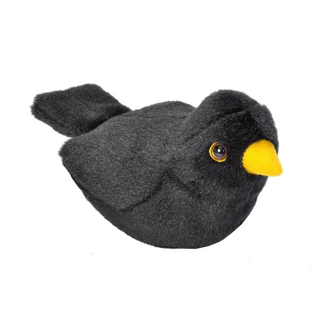Wild Republic - Plush Toy Bird With Sound 18 cm European Blackbird (808027)