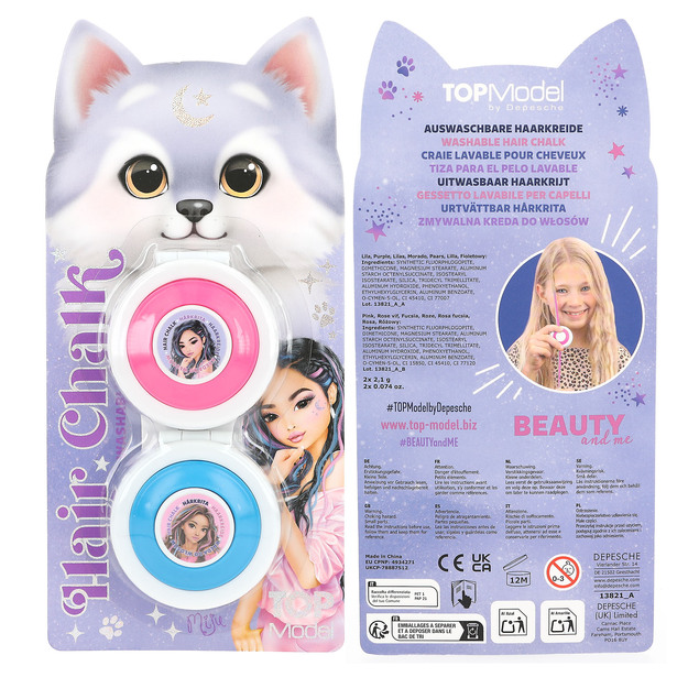 TOPModel - Hair Chalk Set - BEAUTY and ME - Purple and Pink or Pink and Blue