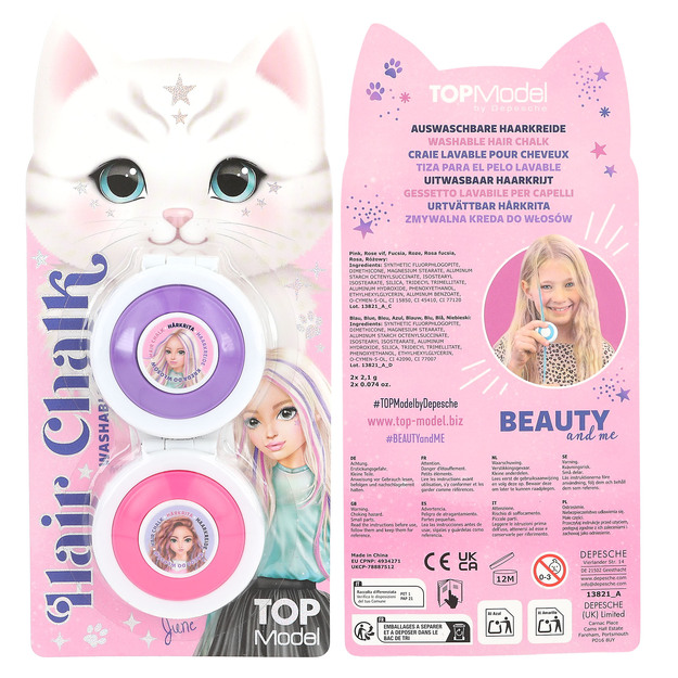 TOPModel - Hair Chalk Set - BEAUTY and ME - Purple and Pink or Pink and Blue