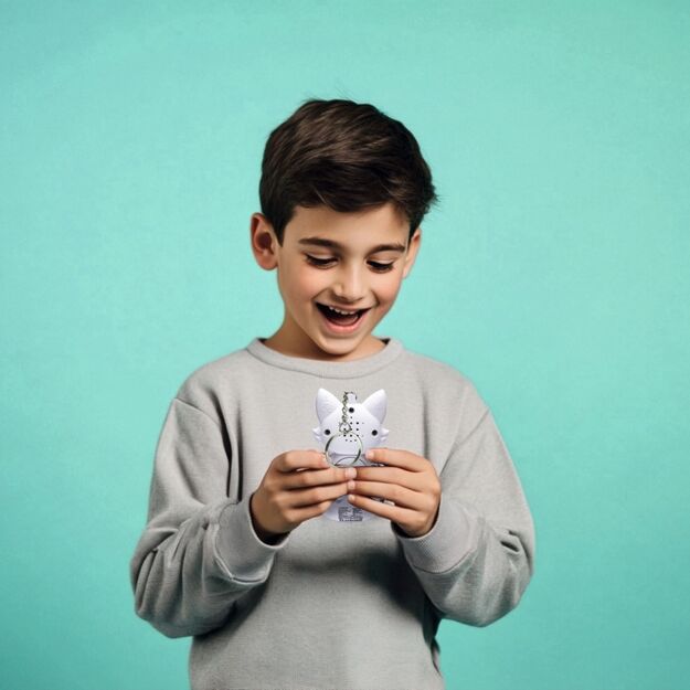 Lexibook - My Best-E® 2 Cats console with LCD screen and keychain attachment (JLMBCAT)