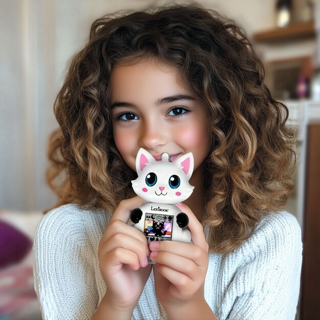 Lexibook - My Best-E® 2 Cats console with LCD screen and keychain attachment (JLMBCAT)