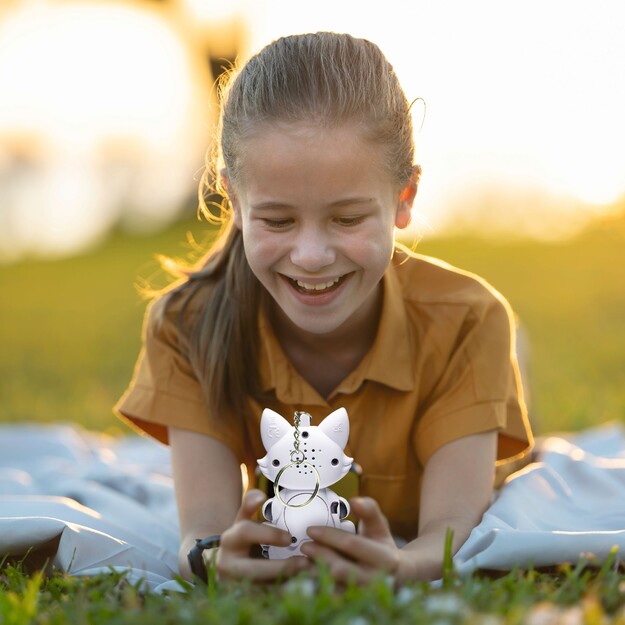 Lexibook - My Best-E® 2 Cats console with LCD screen and keychain attachment (JLMBCAT)