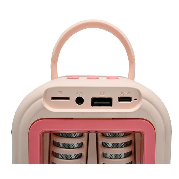 Lexibook - Pink Bluetooth karaoke with 2 wireless microphones ()