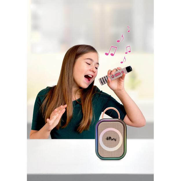 Lexibook - Pink Bluetooth karaoke with 2 wireless microphones ()