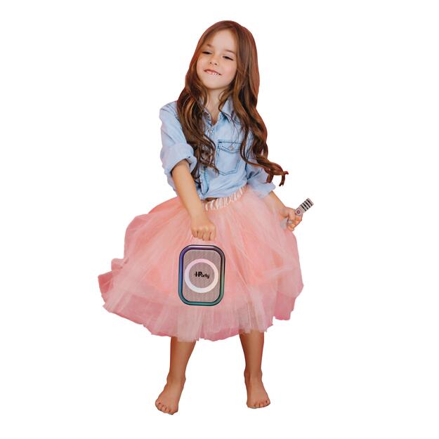 Lexibook - Pink Bluetooth karaoke with 2 wireless microphones ()