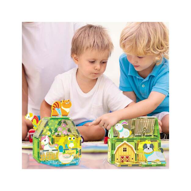 Picasso Tiles - Farm themed set with 8 animals (26 pcs) (PTQ27)
