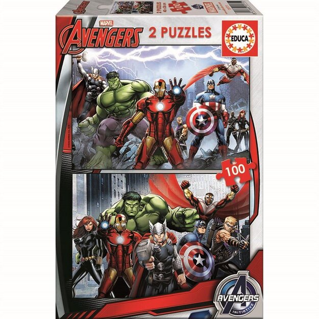 Educa - 2x100 pcs, Avengers (80-15771)