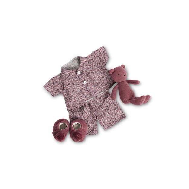 Smallstuff - Doll clothing, pyjamas with teddy/ slippers
