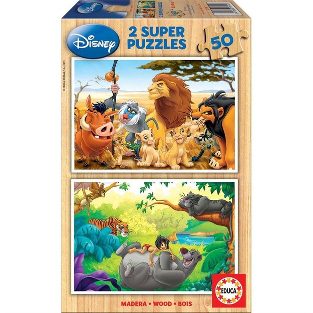 Educa - 2x50 pcs, Animal Friends (80-13144)