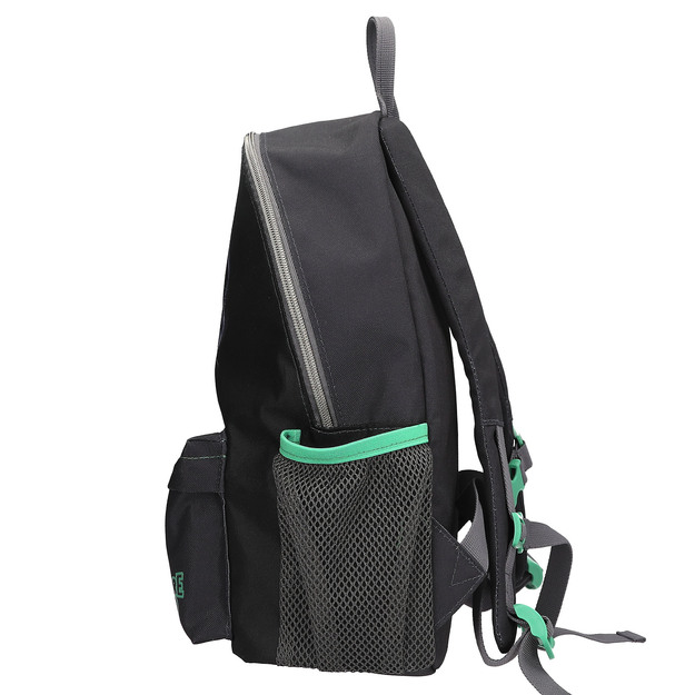 Dino World - Adventure World Backpack - Panther - Dark Grey with Vibrant Green Details