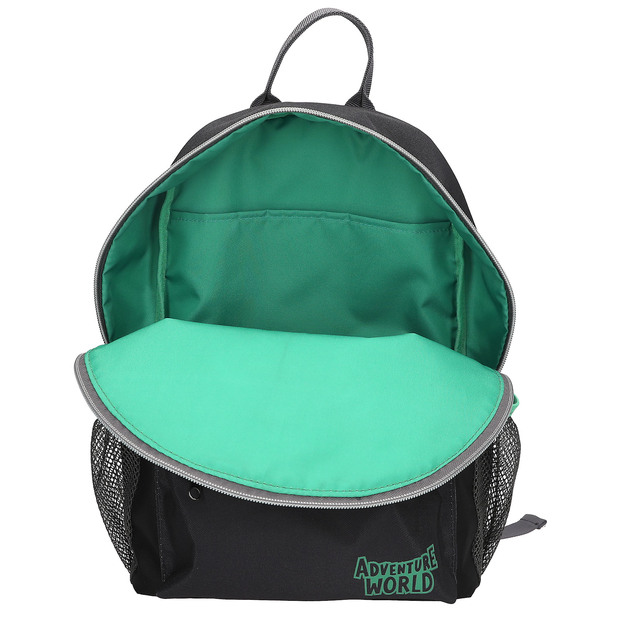 Dino World - Adventure World Backpack - Panther - Dark Grey with Vibrant Green Details