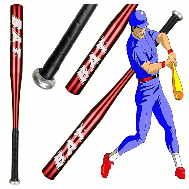 Kij Baseballowy Bejsbolowy Bat Aluminiowy 25  64cm Treningowy Czerwony