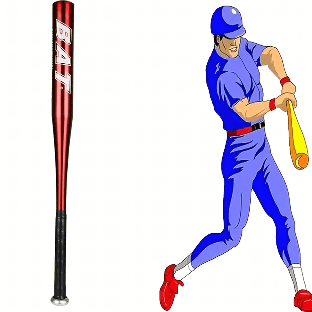 Kij Baseballowy Bejsbolowy Bat Aluminiowy 25  64cm Treningowy Czerwony 1