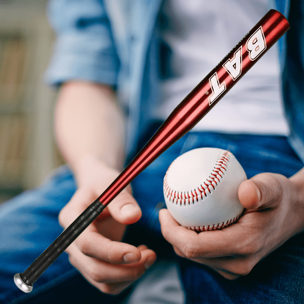 Kij Baseballowy Bejsbolowy Bat Aluminiowy 25  64cm Treningowy Czerwony 9