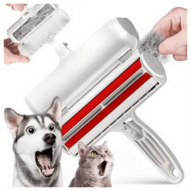 Šepetėlių volelis šunų ir kačių plaukams šalinti, rinkti ir valyti