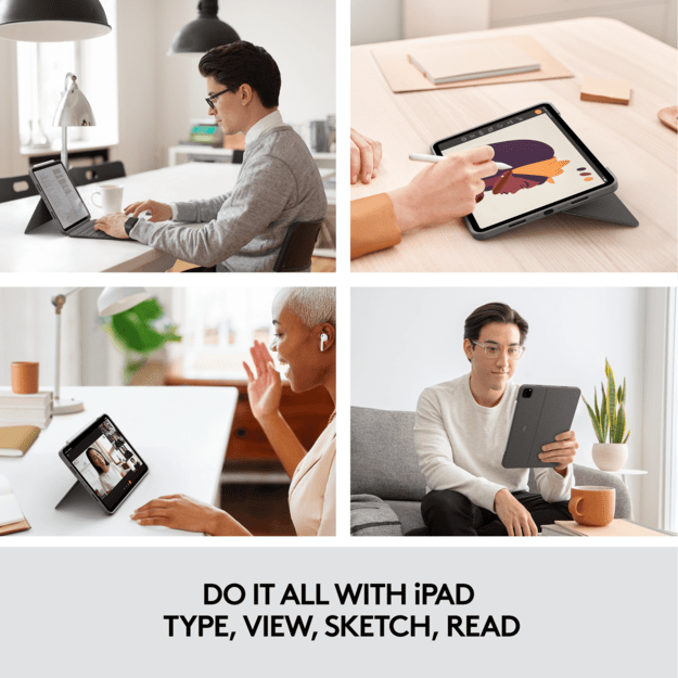 Logitech - Combo Touch  Keyboard - For iPad Pro ( Nordic Layout )