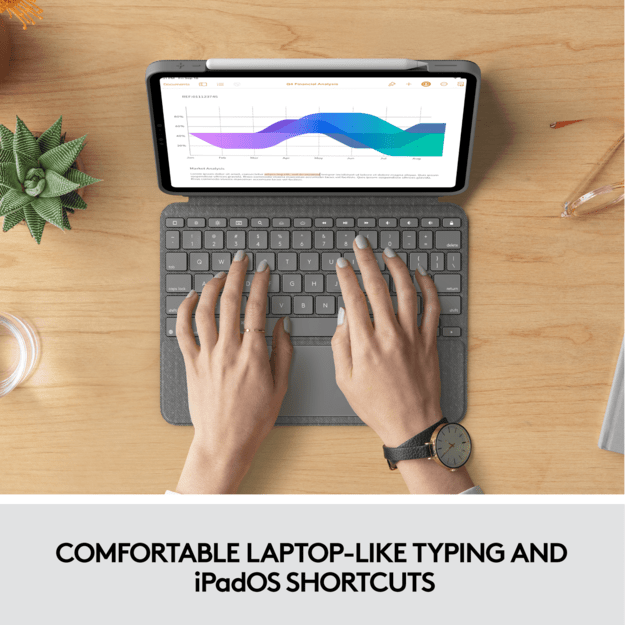 Logitech - Combo Touch  Keyboard - For iPad Pro ( Nordic Layout )