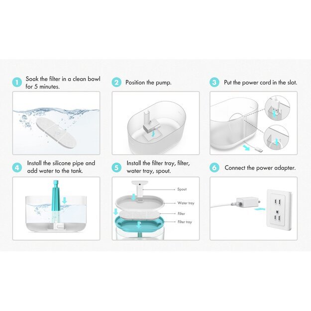 PetLibro - Capsule Water Fountain Blue - (PL-WF002-93W)