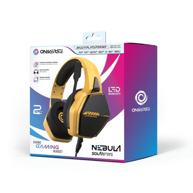 Oniverse Gaming Headset Nebula - Solarfire Yellow 6