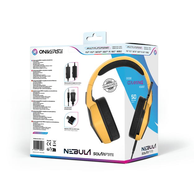 Oniverse Gaming Headset Nebula - Solarfire Yellow 9